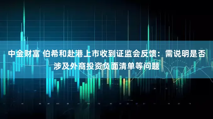 中金财富 伯希和赴港上市收到证监会反馈：需说明是否涉及外商投资负面清单等问题